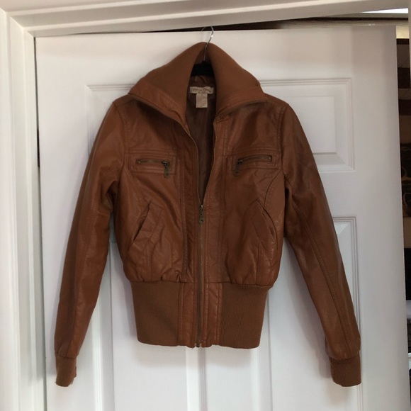 Paris Blues Jackets & Blazers - Great condition bomber leather-like jacket